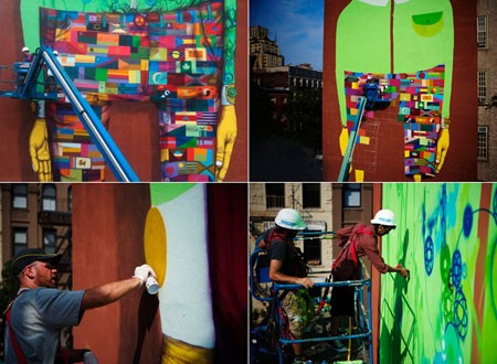 80-feet-high mural in NYC