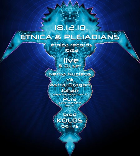 ETNICA & PLEIADIANS Live! | 18. Decembar | brod Kolos BG, RS