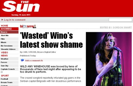 Wasted Wino's latest show shame