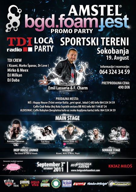 Promotivna žurka "Amstel Belgrade Foam Fest"