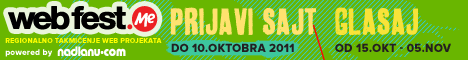 WebFest.Me takmičenje - Jo&scaron; 5 dana za prijavu sajtova