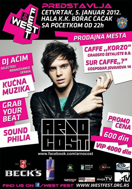 West fest u Čačku! Dolazi Arno Cost!