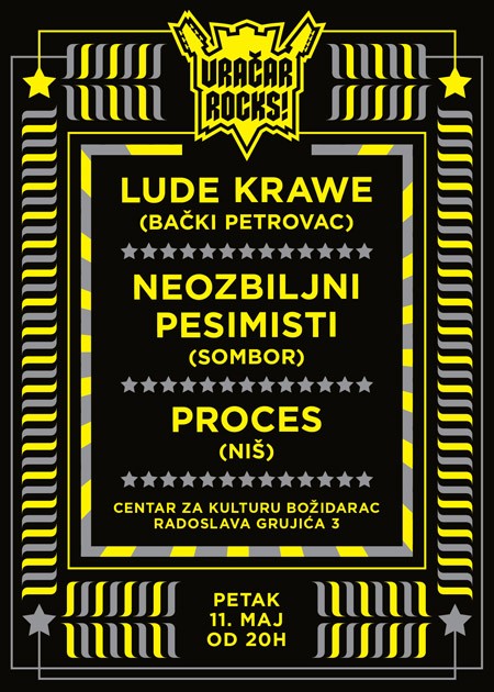 Vračar Rocks! - Lude Krawe, Neozbiljni Pesimisti, Proces, Brkovi