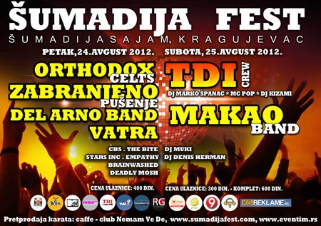 &Scaron;umadija fest 2012, Kragujevac