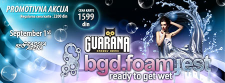 Guarana Belgrade Foam Fest, 1. septembra, Beograd