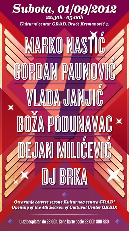 Otvaranje četvrte sezone Kulturnog centra GRAD!