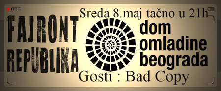 Bad Copy gosti Fajront republike danas u DOB-u!
