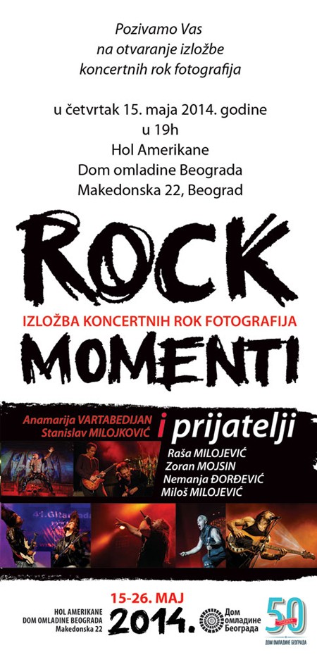 Izložba koncertnih rok fotografija - Rock Momenti 2014.