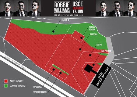 Za koncert Robija Vilijamsa na U&scaron;ću gradi se pravi mali grad!