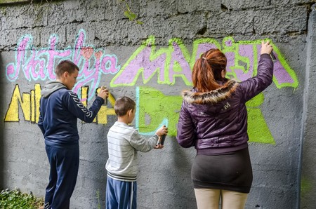 Grafiti mural u "Zavodu za vaspitanje dece i omladine" - Photo by Nebojša Petrović