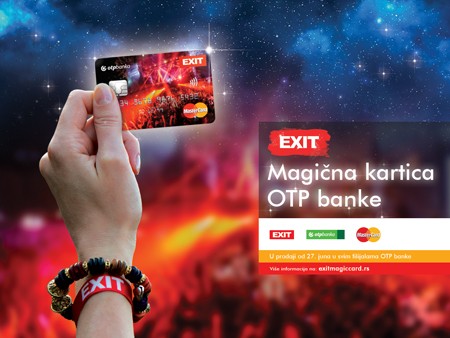 Nova EXIT magična kartica OTP banke donosi uštede na festivalu i tokom cele godine širom zemlje!