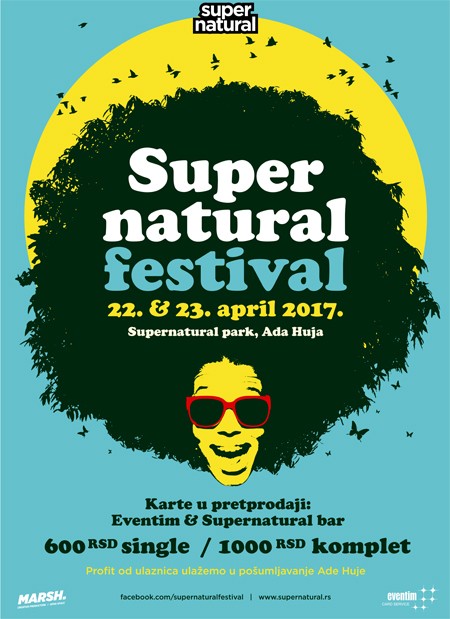 Program Supernatural festivala 2017 22. i 23. april Ada Huja